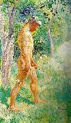 Carl Larsson manlig modell-forstudie till midvinterblot oil painting reproduction